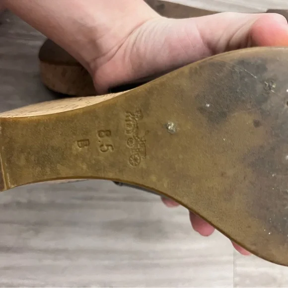 Coach Black Patent Leather Wedges - Picture 9 of 12